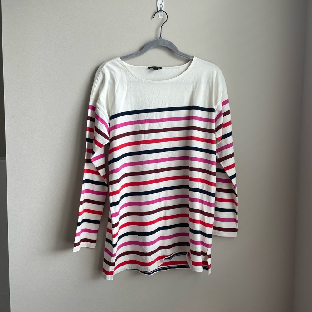J crew thick cotton long sleep striped shirt, NWOT, size M